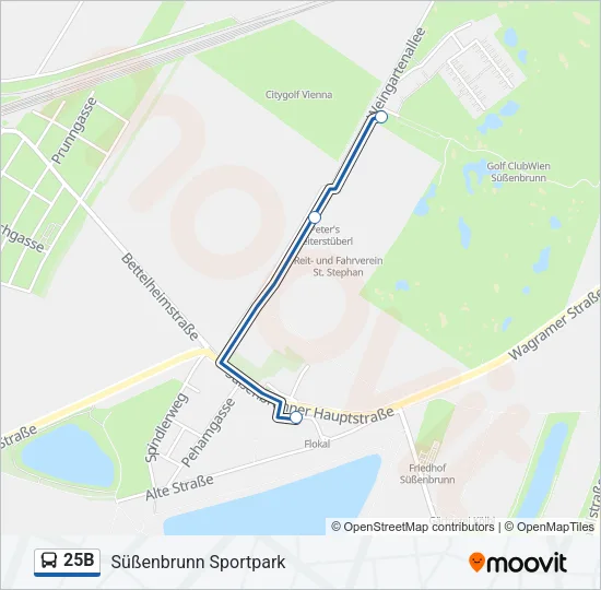 25B Bus Line Map