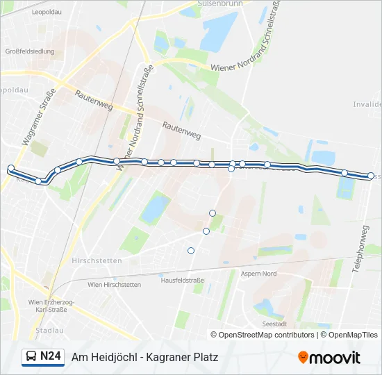 N24 Bus Line Map