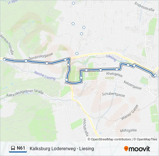N61 Bus Line Map
