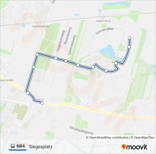 N84 Bus Line Map