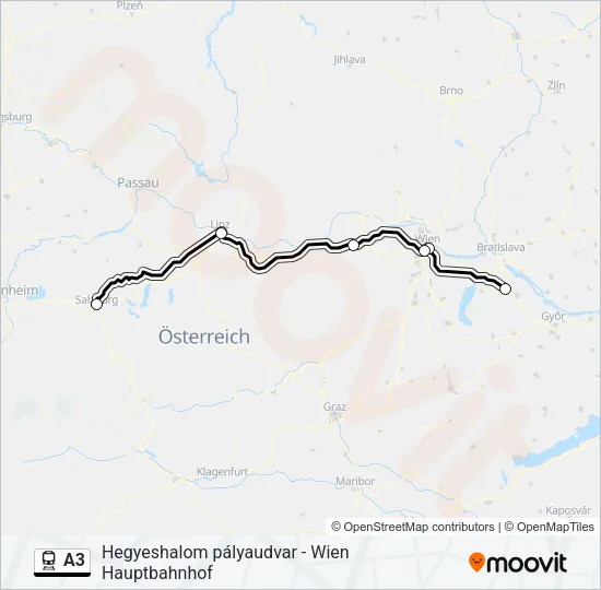 A3 Train Line Map