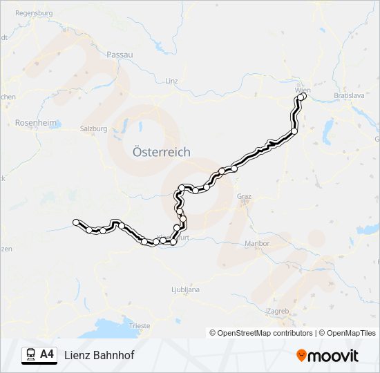 A4 Train Line Map