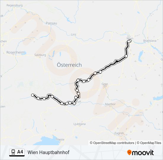 A4 Train Line Map