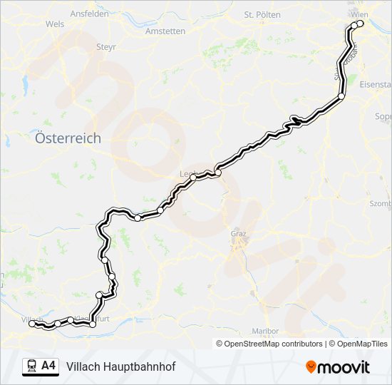 A4 Train Line Map
