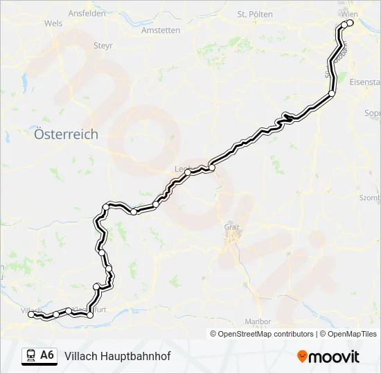 A6 Train Line Map