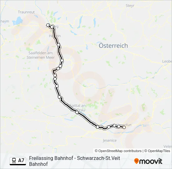 A7 Train Line Map