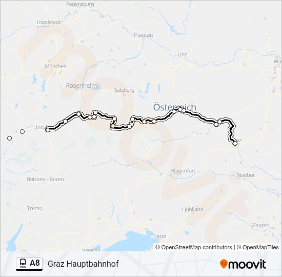 A8 Train Line Map