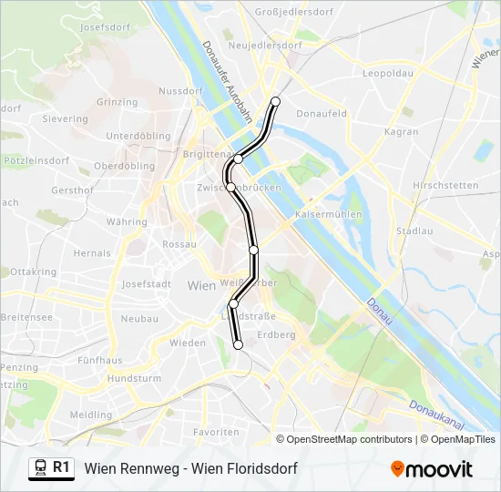 R1 Train Line Map