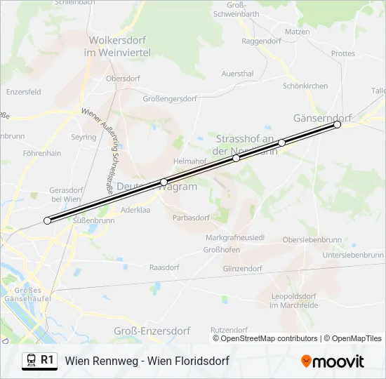 R1 Train Line Map