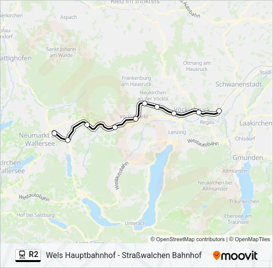 R2 Train Line Map