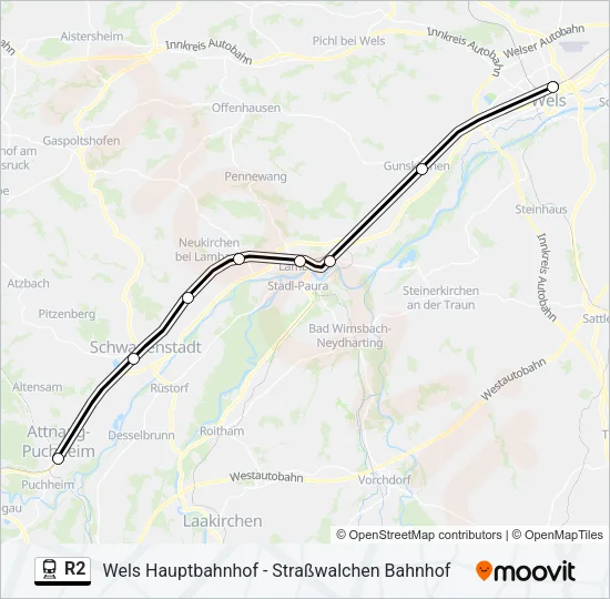 R2 Train Line Map