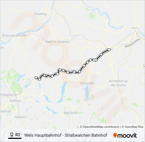 R2 Train Line Map
