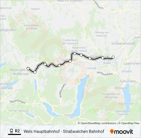R2 Train Line Map