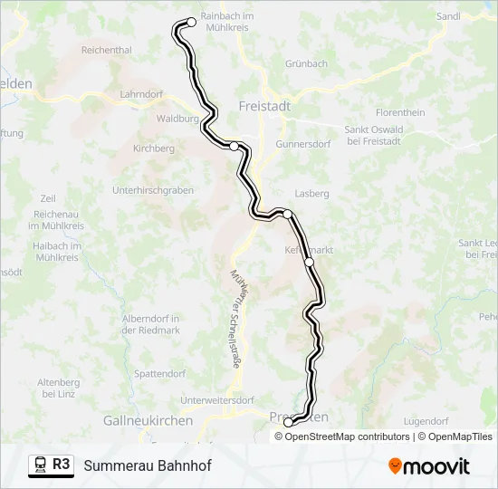 R3 Train Line Map