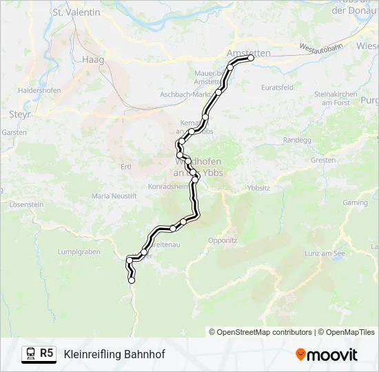 R5 Train Line Map
