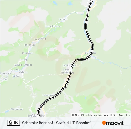 R6 Train Line Map