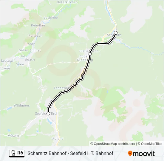 R6 Train Line Map