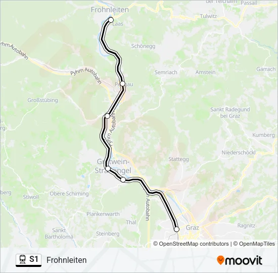S1 Train Line Map