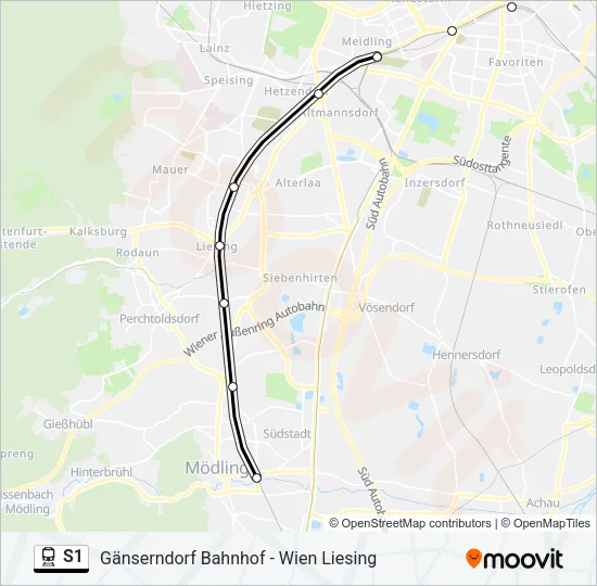 S1 Train Line Map