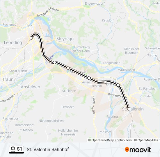 S1 Train Line Map