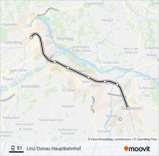 S1 Train Line Map