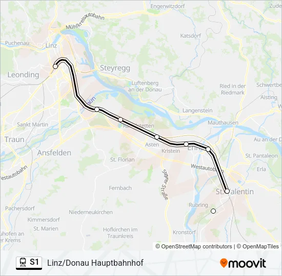 S1 Train Line Map