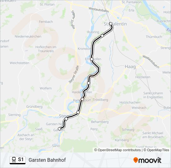S1 Train Line Map
