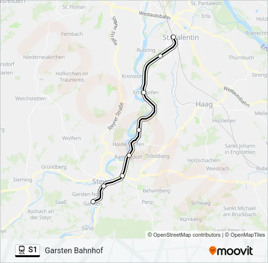 S1 Train Line Map