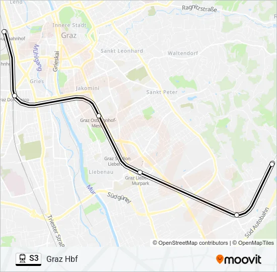 S3 Train Line Map