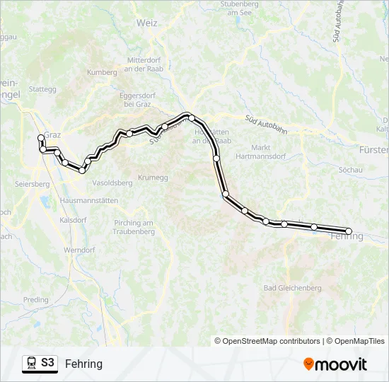 S3 Train Line Map