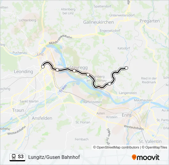S3 Train Line Map