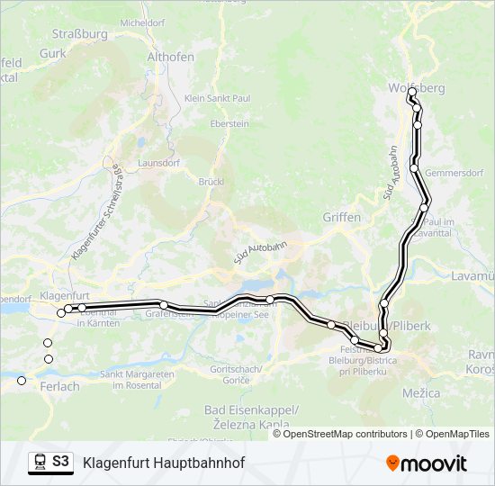 S3 Train Line Map
