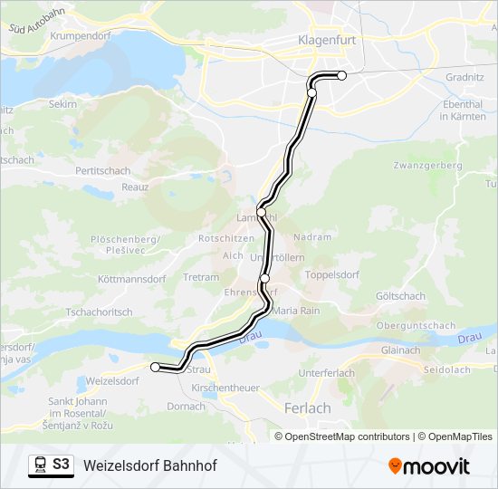S3 Train Line Map
