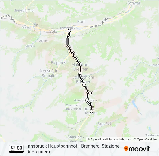 S3 Train Line Map