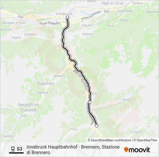 S3 Train Line Map