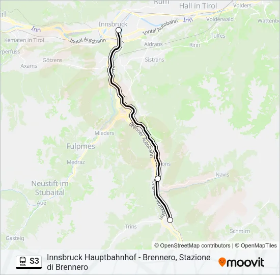 S3 Train Line Map