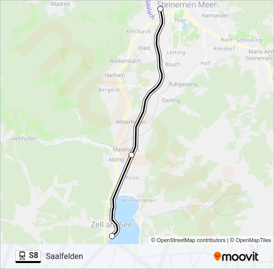 S8 Train Line Map
