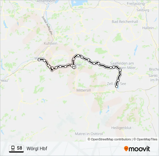 S8 Train Line Map