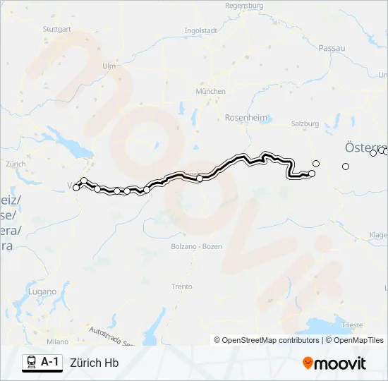 A-1 Train Line Map