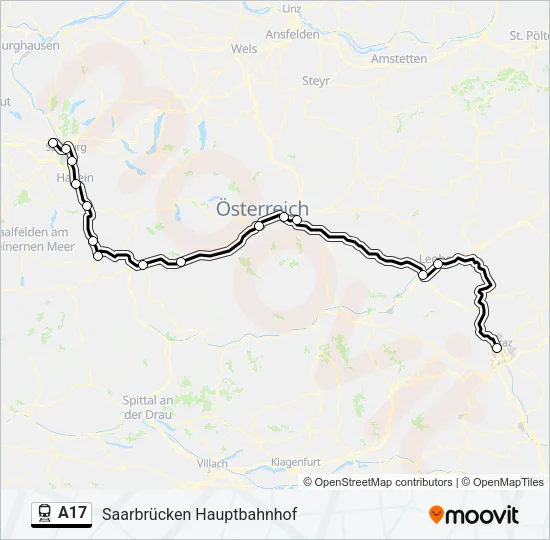 A17 Train Line Map
