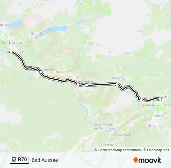 R70 Train Line Map