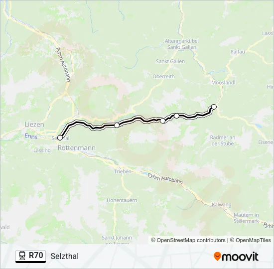 R70 Train Line Map