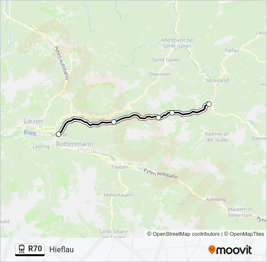 R70 Train Line Map