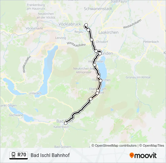 R70 Train Line Map