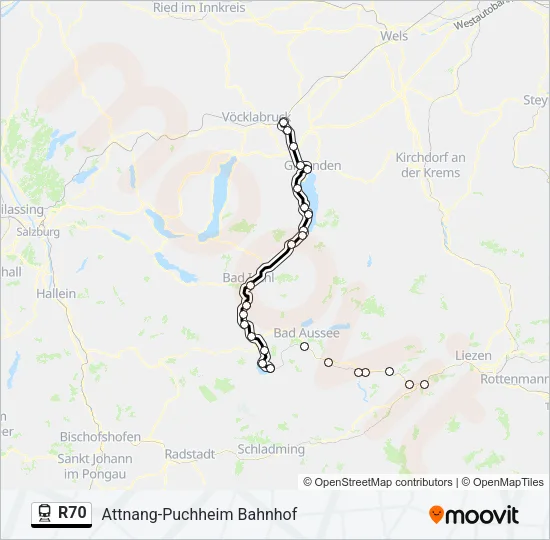 R70 Train Line Map