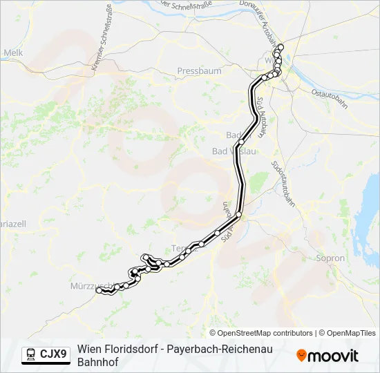 CJX9  Line Map