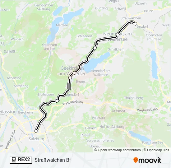 REX2 Train Line Map