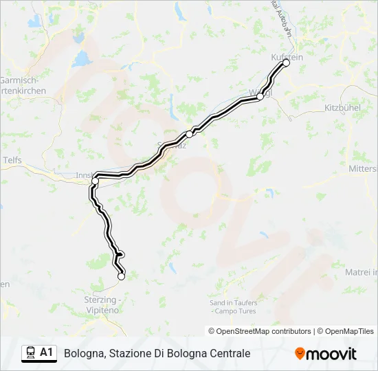 A1 Train Line Map