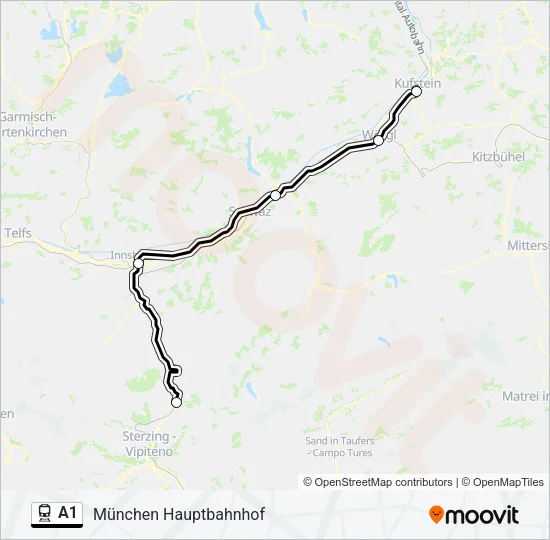 A1 Train Line Map