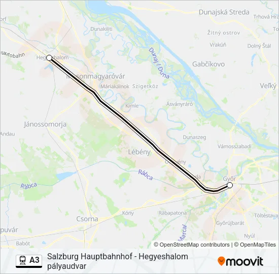 A3 Train Line Map